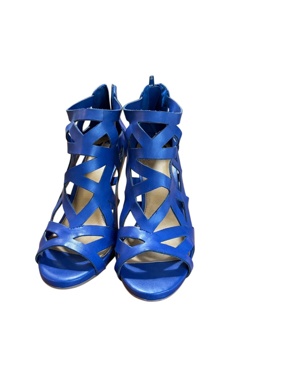 Fergalicious Royal Blue Cutout Strappy Heels